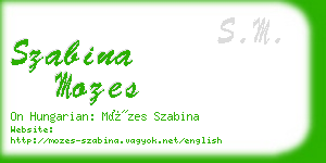 szabina mozes business card